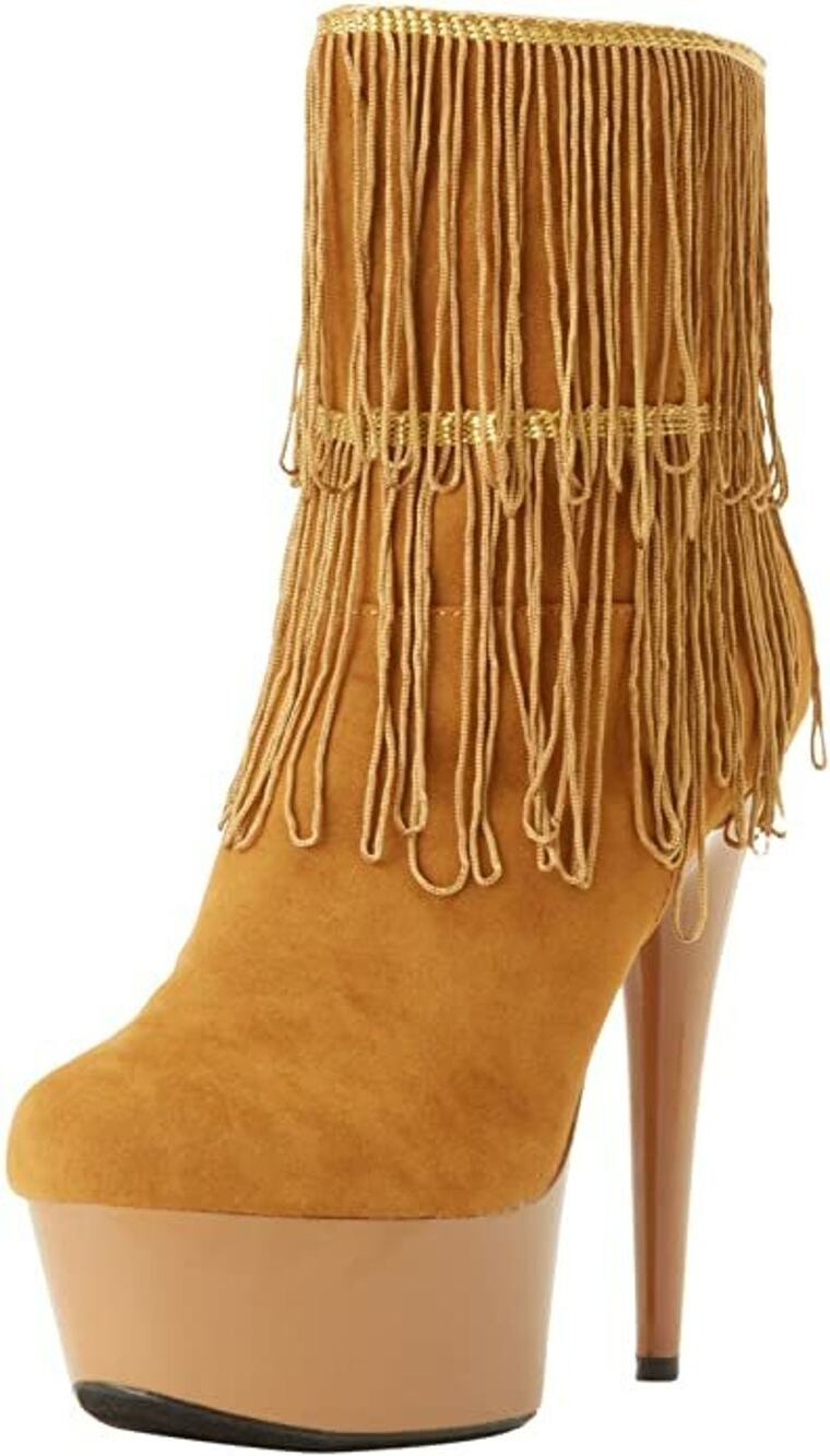 The Highest Heel Women's Amber-401 Tan Suede Ankle High Boot - Size 10